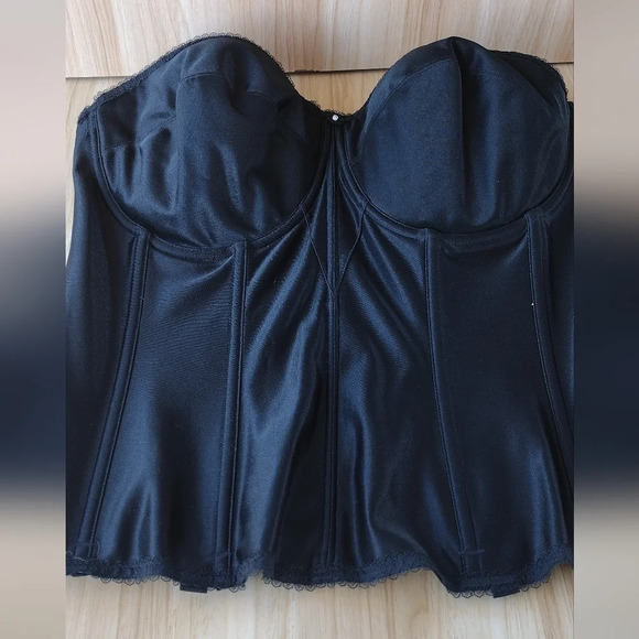 DOMINIQUE Sz 40DD Juliette Underwire Longline Bridal Corset w/Garters 8950 Black - Picture 1 of 8